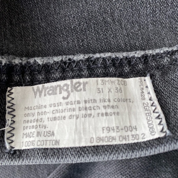 Wrangler jeans 100% cotton made in the USA size 31X36 - Picture 3 of 4